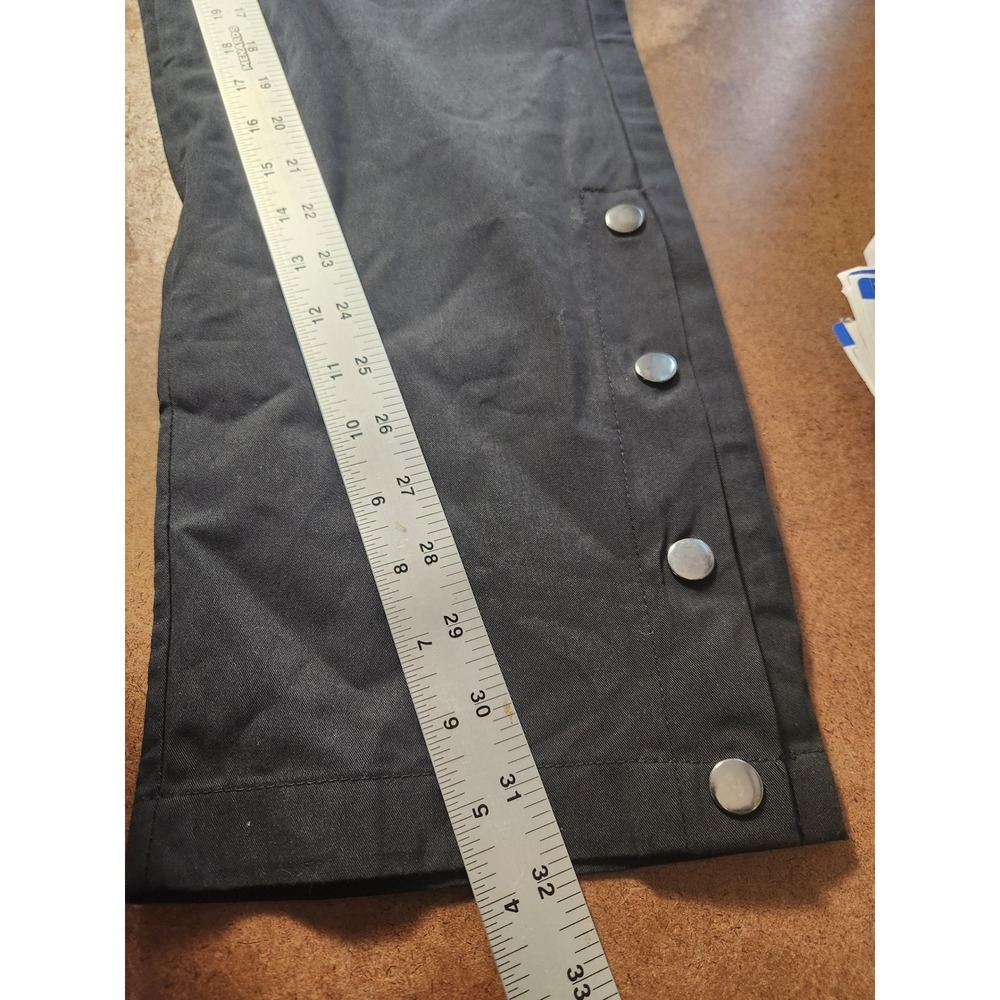 Forever 21 Men Jogger Pants XL Black Cargo Snap Button Ankle Athleisure Comfort - Picture 14 of 16